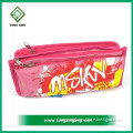 Hight quality cheapest Pink custom design zipper cheap pencil case